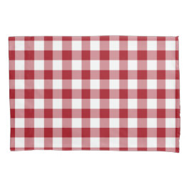 クラシック赤と白Gingham Pattern 枕カバー