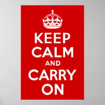 クラシック赤と白Keep Calm and Carry On