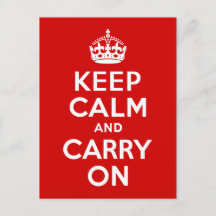 クラシック赤と白Keep Calm and Carry On