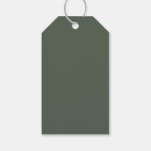 クラシック赤と緑のクリスマスの葉の休日 ギフトタグ (裏面)