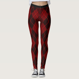 クラシック赤アーガイル(c) XS-XL_Leggings_ レギンス