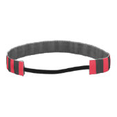 クラシック赤モダンと黒ストライプの アスレチックヘッドバンド (裏面)