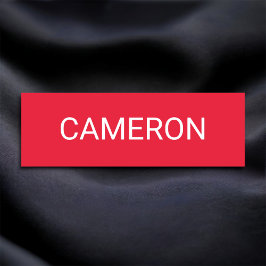 クラシック赤名タグ磁気またはピン印刷3x1 名札