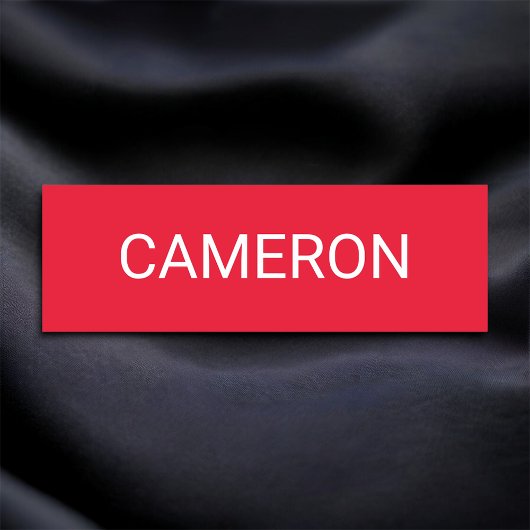 クラシック赤名タグ磁気またはピン印刷3x1 名札