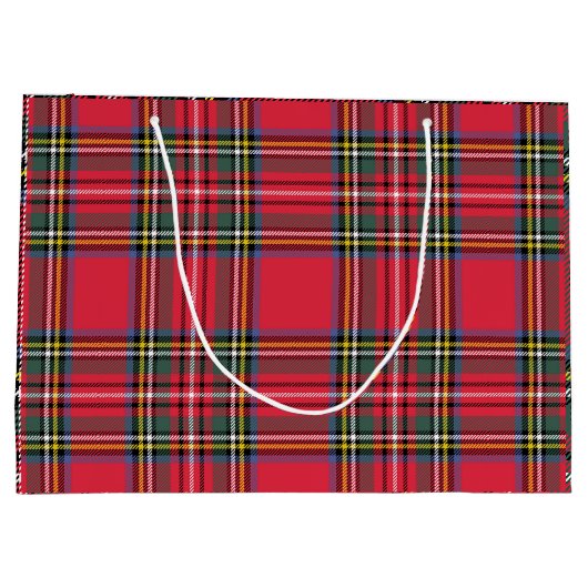 クラシック赤格子大型抱き枕 ラージペーパーバッグ (裏面)