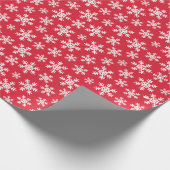 クラシック赤白雪片 ラッピングペーパー (角)