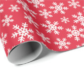 クラシック赤白雪片 ラッピングペーパー (ロールコーナー)