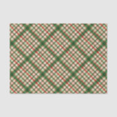 クラシック赤緑水彩格子模様 薄葉紙 (正面)