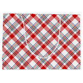 クラシック赤緑青白格子模様 ラージペーパーバッグ (裏面)