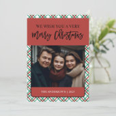 クラシック赤緑Plaid One写真 シーズンカード (スタンド正面)