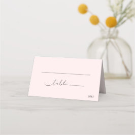 クラシック赤面エレガントピンクシック結婚ス プレイスカード