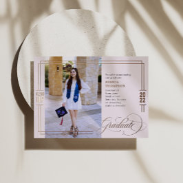 クラシック赤面&バラゴールドフォイル 箔招待状