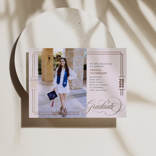 クラシック赤面&バラゴールドフォイル 箔招待状