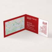 クラシック赤、自動整備士と修理、詳細 名刺 (内部)