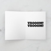 クラシック車おもしろい誕生日カード カード (内部)