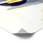 クラシック車でビーチの少女 ポスター (角)