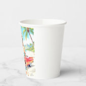 クラシック車でビーチの少女 紙コップ (左)