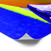 クラシック車のテールライト飽和色 ポスター (角)