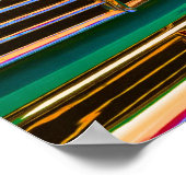 クラシック車のヘッドライトのグリル飽和色 ポスター (角)