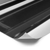 クラシック車のヘッドライトのグリル黒と白 ポスター (角)