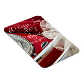 クラシック車のラブストーリーが日付を保存 マグネット (右側)