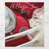 クラシック車のラブストーリー ワインラベル (シングルラベル)