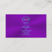 クラシック車のロゴ – アイスブルースポーツカーの紫色 名刺 (裏面)