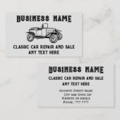 クラシック車の修理販売ヴィンテージ名刺 名刺 (正面/裏面)