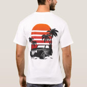 クラシック車の夏のtシャツ tシャツ (裏面)
