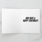 クラシック車の大誕生日カード カード (内部)