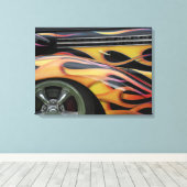 クラシック車の炎 キャンバスプリント (インサイチュ (ウッドフロア))