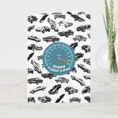 クラシック車の父の日札 サンキューカード (正面)