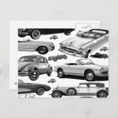 クラシック車はがき ポストカード (正面/裏面)