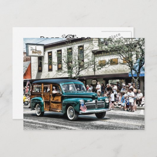 クラシック車はがき ポストカード (正面/裏面)