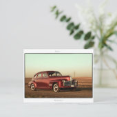 クラシック車はがき:ポンティアックストリーマー,41 ポストカード (スタンド正面)