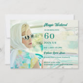 クラシック車クルージング誕生日招待状 招待状 (裏面)