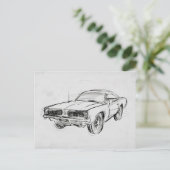 クラシック車スケッチIV ポストカード (スタンド正面)