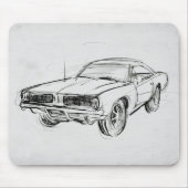 クラシック車スケッチIV マウスパッド (正面)