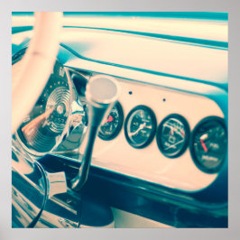 クラシック車ダッシュ ポスター