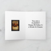 クラシック車ファン写真用バースデーカユーモアのあるード カード (内部)