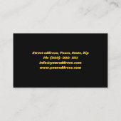 クラシック車ブラックヴィンテージ自動車 名刺 (裏面)