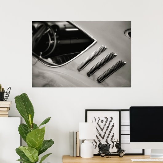 クラシック車ポスタープリント ポスター (ホームオフィス)