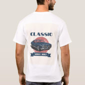 クラシック車レトロスタイル Tシャツ (裏面)