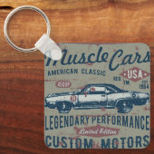 クラシック車レトロ キーホルダー (正面)