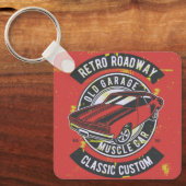 クラシック車ヴィンテージ キーホルダー (正面)