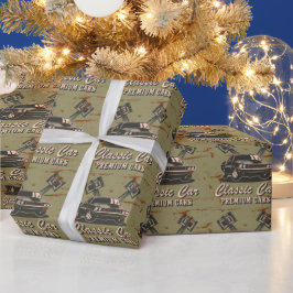 クラシック車ヴィンテージ ラッピングペーパー