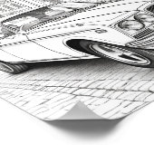 クラシック車大人の着色 ポスター (角)