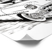 クラシック車大人の着色 ポスター (角)