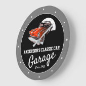 クラシック車庫任意の名前50自動 ラージ壁時計 (傾斜)