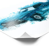 クラシック車改造のヴィンテージターボドリフト フォトプリント            (角)